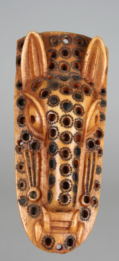 Orufanran Costume Attachment: Leopard Head — Yoruba peoples, Owo group, 17th–19th century