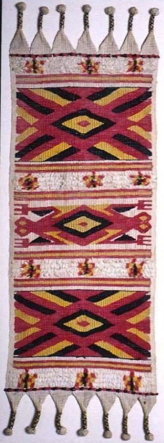 Yoruba beaded crown (ade) with bird motifs, beaded veil, and interlace patterns in multicoloured glass beads