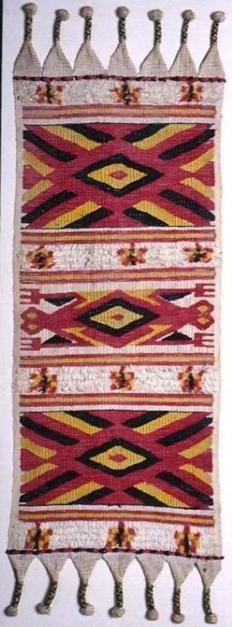 Yoruba beaded crown (ade) with bird motifs, beaded veil, and interlace patterns in multicoloured glass beads